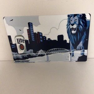 Detroit Lions Miller Lite NFL metal tin sign display